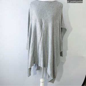 COPY - Bebe P/S grey poncho boatneck batwing dolman long sleeve